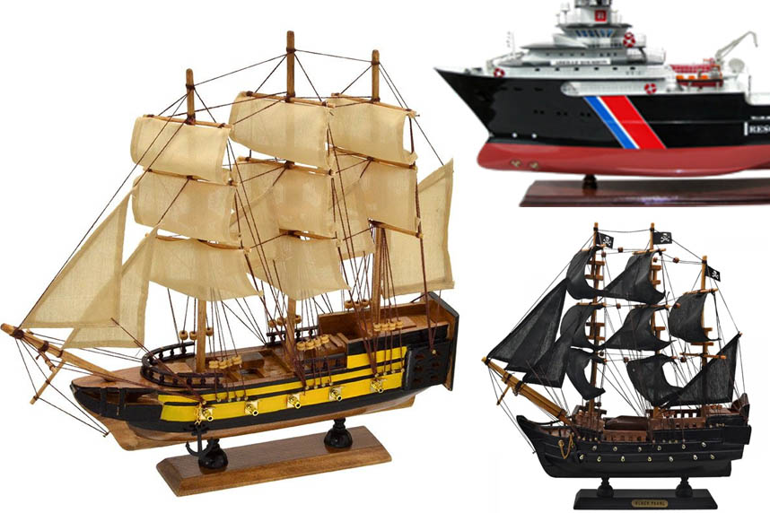 Decoração: Miniaturas De Barcos E Navios