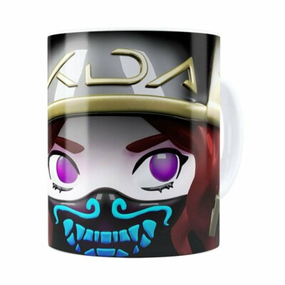 Caneca Akali 3d Print League Of Legends Branca