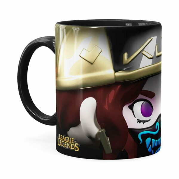Caneca Akali 3d Print League Of Legends Preta