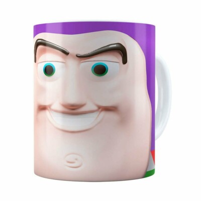 Caneca Buzz Lightyear 3d Print Toy Story Branca