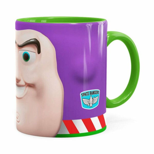 Caneca Buzz Lightyear 3d Print Toy Story Verde