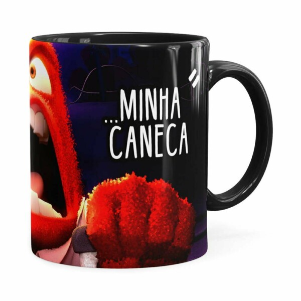 Caneca Divertida Mente 3d Print Minha Caneca Preta