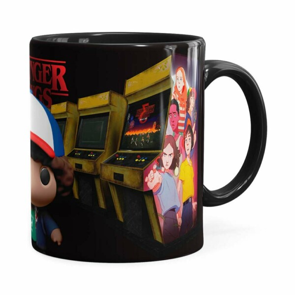 Caneca Dustin 3d Print Stranger Things Preta
