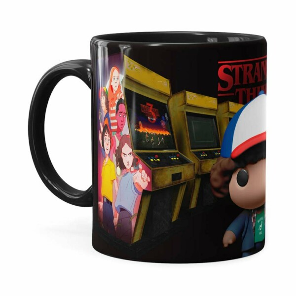 Caneca Dustin 3d Print Stranger Things Preta