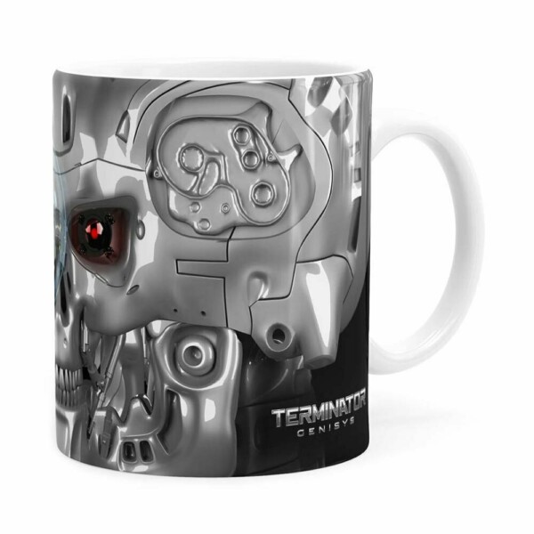 Caneca Exterminador Do Futuro 3d Print Branca