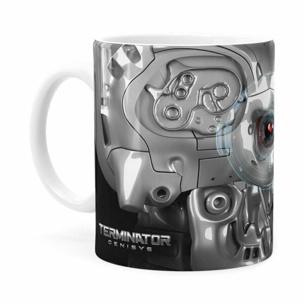 Caneca Exterminador Do Futuro 3d Print Branca