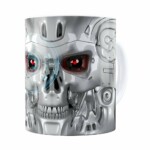 Caneca Exterminador Do Futuro 3d Print Branca