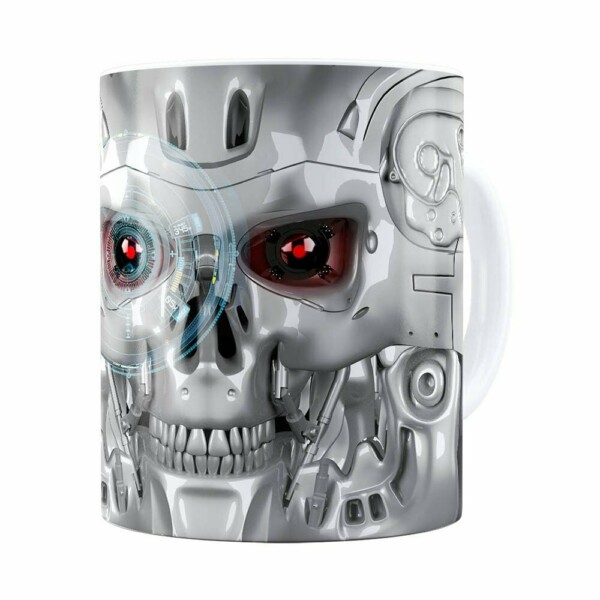 Caneca Exterminador Do Futuro 3d Print Branca