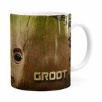 Caneca Groot 3d Print Guardiões Da Galaxia Branca