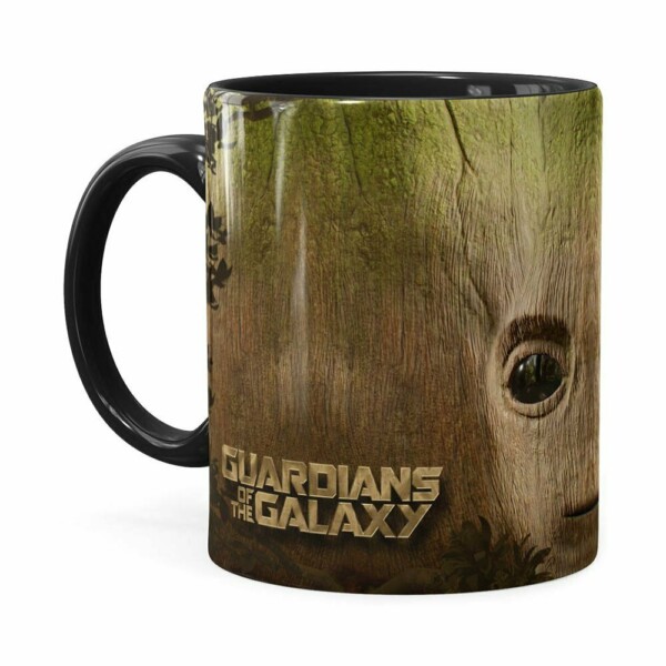 Caneca Groot 3d Print Guardiões Da Galaxia Preta