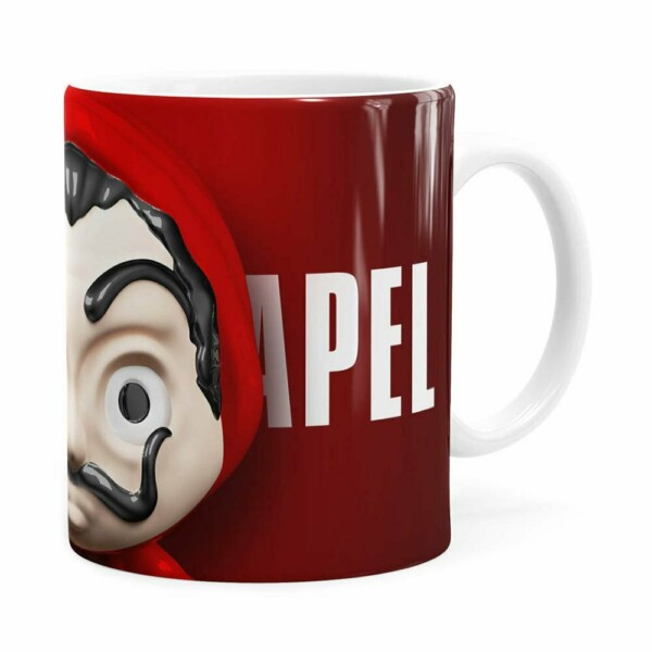 Caneca La Casa De Papel 3d Print Branca