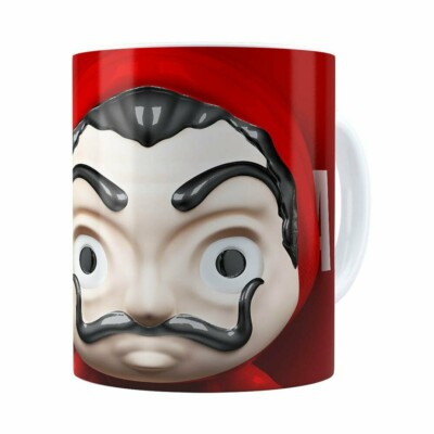 Caneca La Casa De Papel 3d Print Branca