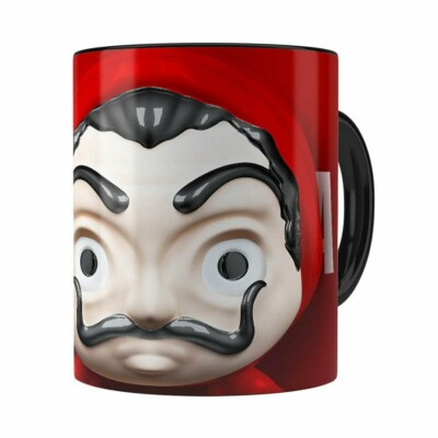 Caneca La Casa De Papel 3d Print Preta
