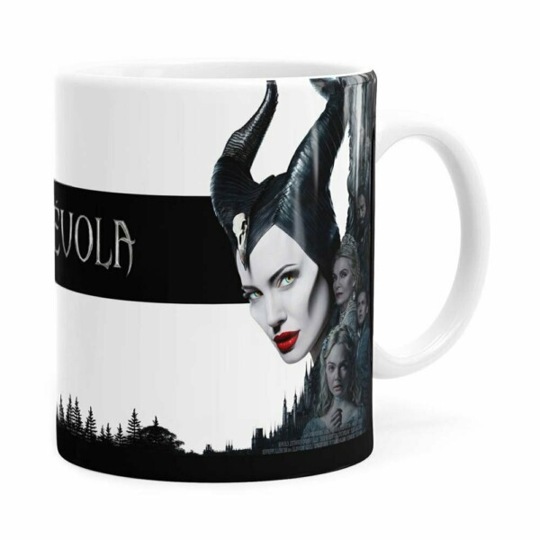 Caneca Malévola Filme 3d Print Branca