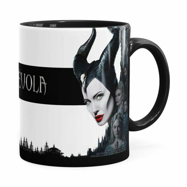 Caneca Malévola Filme 3d Print Preta