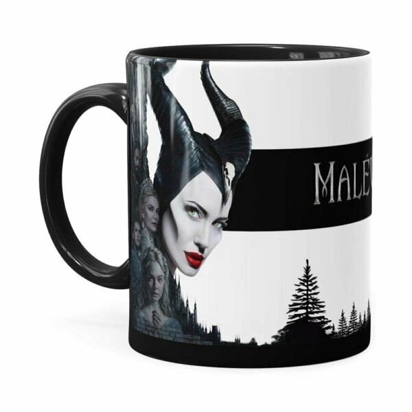 Caneca Malévola Filme 3d Print Preta