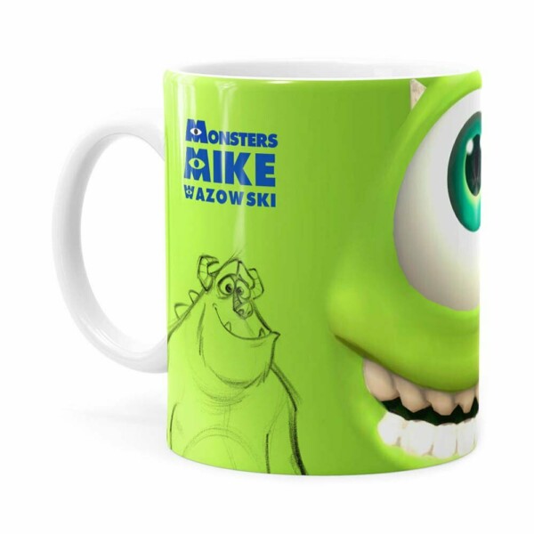 Caneca Mike Wazowski Monstros S.a 3d Print Branca