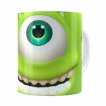 Caneca Mike Wazowski Monstros S.a 3d Print Branca