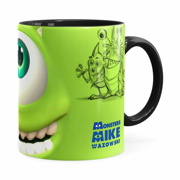Caneca Mike Wazowski Monstros S.a 3d Print Preta
