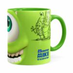 Caneca Mike Wazowski Monstros S.a 3d Print Verde Claro