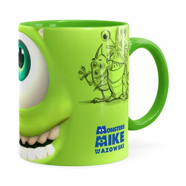 Caneca Mike Wazowski Monstros S.a 3d Print Verde Claro