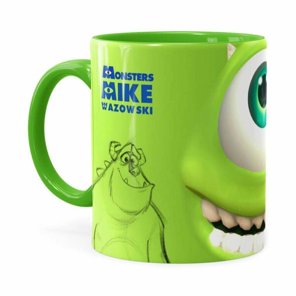 Caneca Mike Wazowski Monstros S.a 3d Print Verde Claro