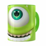 Caneca Mike Wazowski Monstros S.a 3d Print Verde Claro