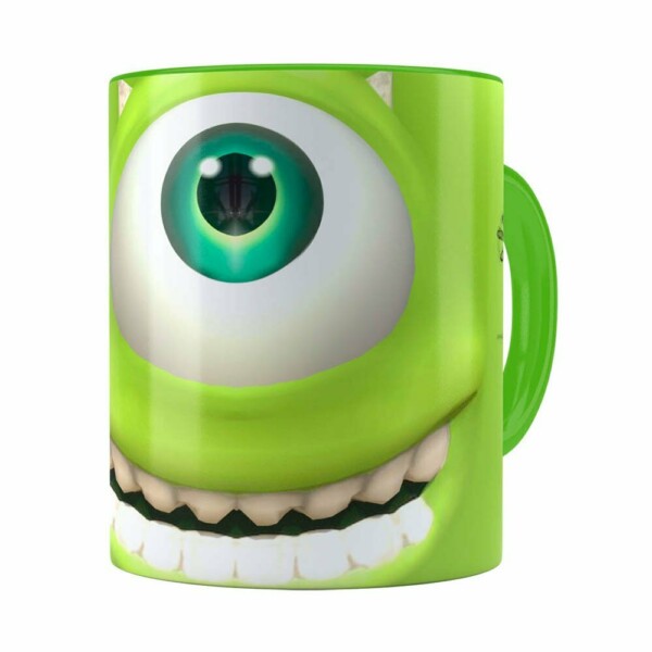 Caneca Mike Wazowski Monstros S.a 3d Print Verde Claro
