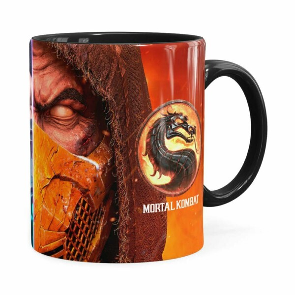 Caneca Mortal Kombat 3d Print Preta