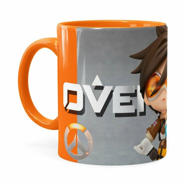 Caneca Overwatch Game 3d Print Laranja