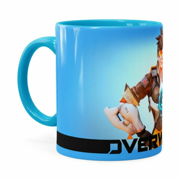 Caneca Overwatch Game 3d Print V03 Azul Claro