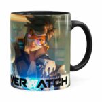 Caneca Overwatch Game 3d Print V04 Preta