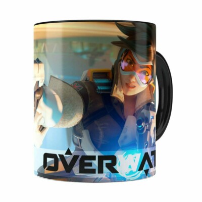 Caneca Overwatch Game 3d Print V04 Preta