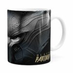 Caneca Pantera Negra 3d Print Vingadores Branca