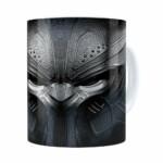 Caneca Pantera Negra 3d Print Vingadores Branca