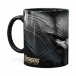 Caneca Pantera Negra 3d Print Vingadores Preta