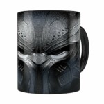 Caneca Pantera Negra 3d Print Vingadores Preta