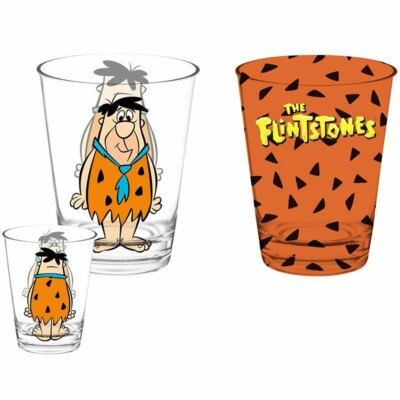 2 Copos Caldereta Fred Flintstones Vidro 312ml