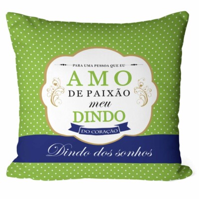 Almofada Amo De Paixão Meu Dindo