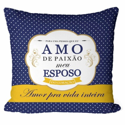 Almofada Amo De Paixão Meu Esposo