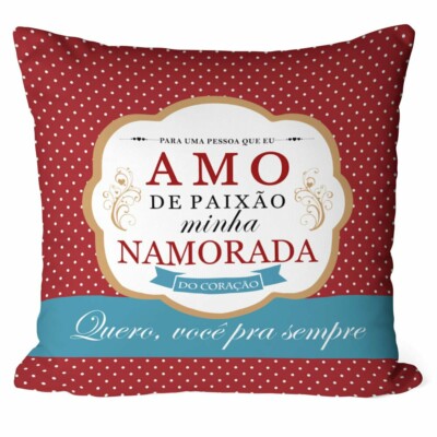 Almofada Amo De Paixão Minha Namorada