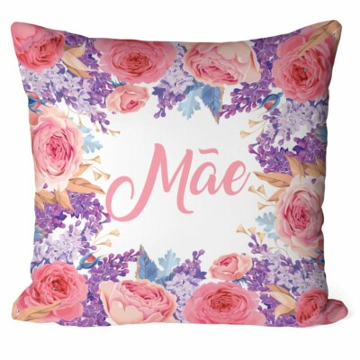 Almofada Mãe Floral Rosas