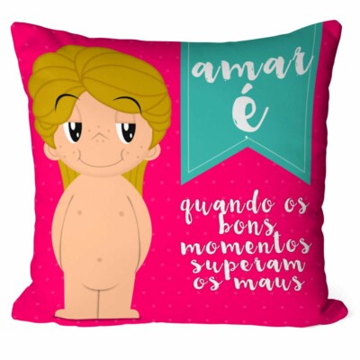 Almofada Namorada Amar é Bons Momentos