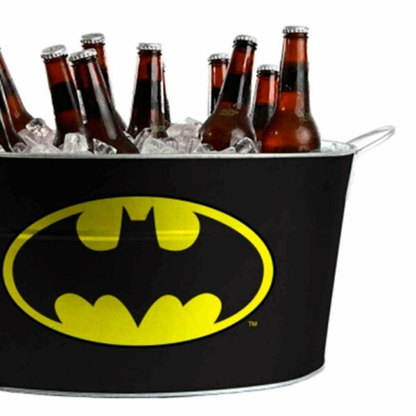 Balde De Gelo Batman Preto Em Metal