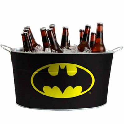 Balde De Gelo Batman Preto Em Metal