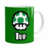 Caneca 1 Up Super Mário Bros Verde Branca
