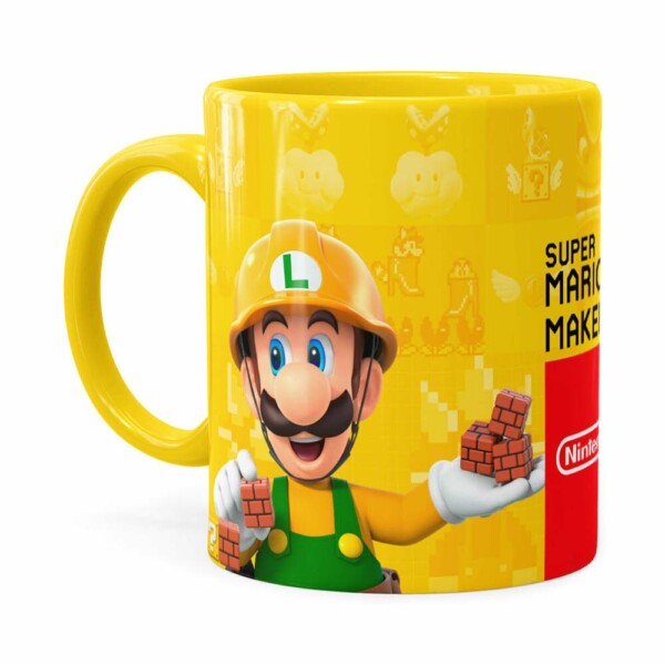 Caneca 3d Print Super Mario Maker 2 Amarela