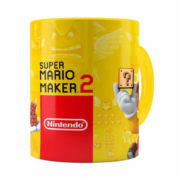 Caneca 3d Print Super Mario Maker 2 Amarela