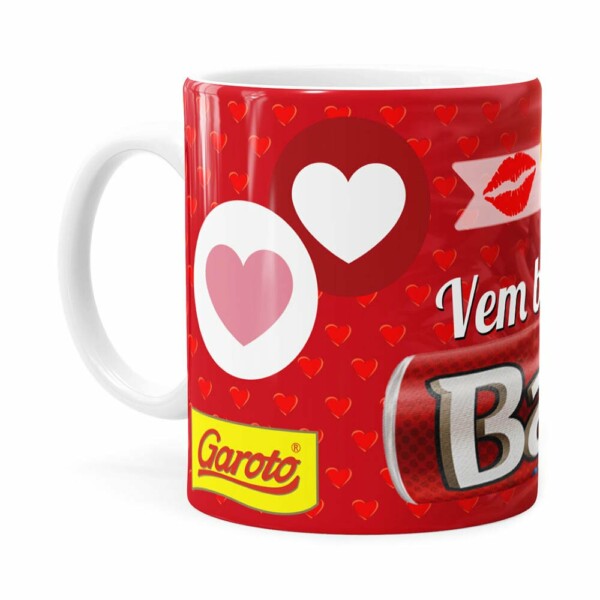 Caneca Amor Vem Borrar O Meu Baton Branca