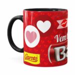 Caneca Amor Vem Borrar O Meu Baton Preta